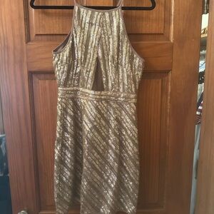 Elegant Gold Sequin Dress